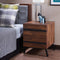 Karine Nightstand/End Table, Walnut & Black